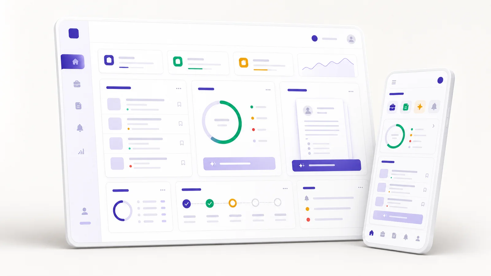 Jobtrigger24 dashboard preview with AI job matches, ATS scoring, resume generation, and mobile access